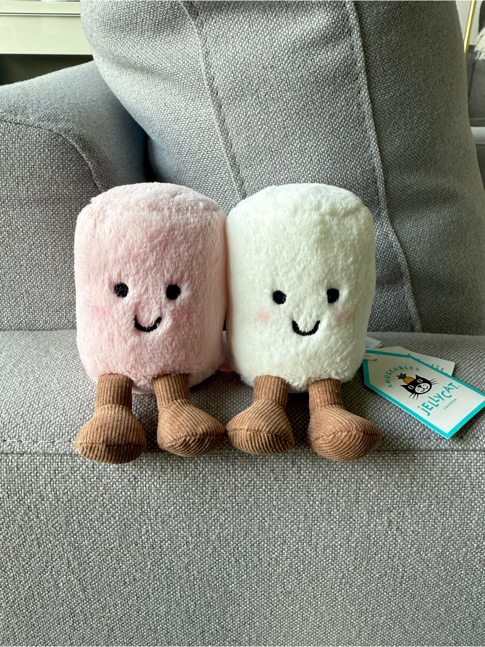 Jellycat Amuseables Pink and White Marshmallows